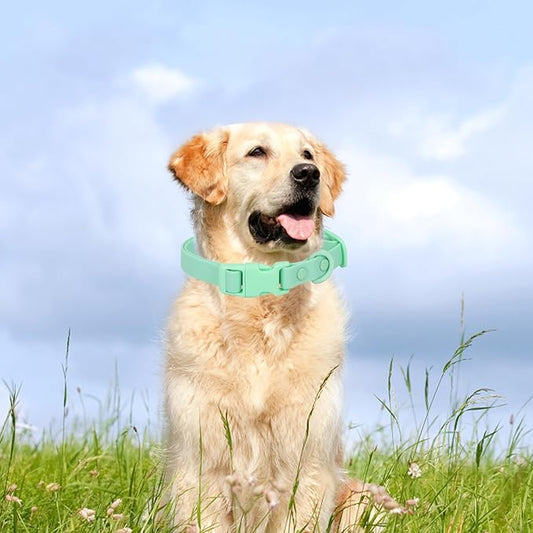 Waterproof Dog Collar Soft Rubber Dog Collar with Safety Buckle Adjustable Pet Collars for Small Medium Large Dogs