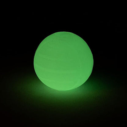 Amazon Basics Interactive Bouncy Durable Rubber Dog Toy Balls, Glow, 2.5 inch, Beige, Pack of 3