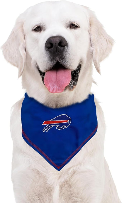 Pets First NFL Buffalo Bills TIE Bandana, Small/Medium. Dog Bandana Scarf Bib for Pet Cat Dog. The Ultimate Game-Day, Party Bandana (BUF-3550-S-M)