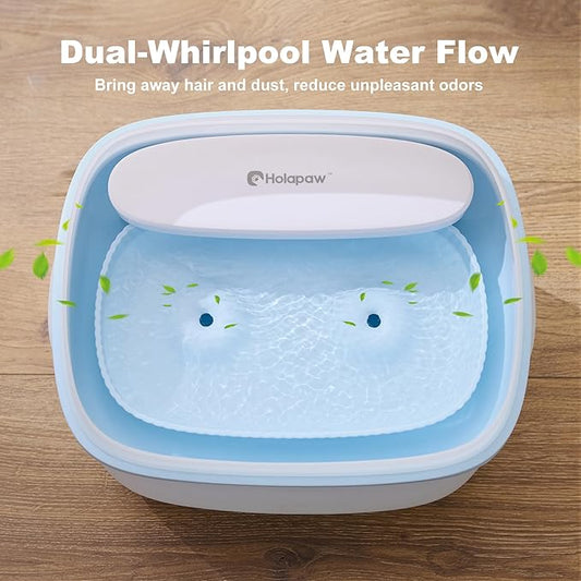 Dog Water Fountain for Large Dogs, 2.1Gal/8L Dog Water Bowl Dispenser, No Spill Automatic Pet Water Fountain for Dogs Cats Multiple Pets with Ultra Quiet Pump, 3 Filter Replacement, Blue
