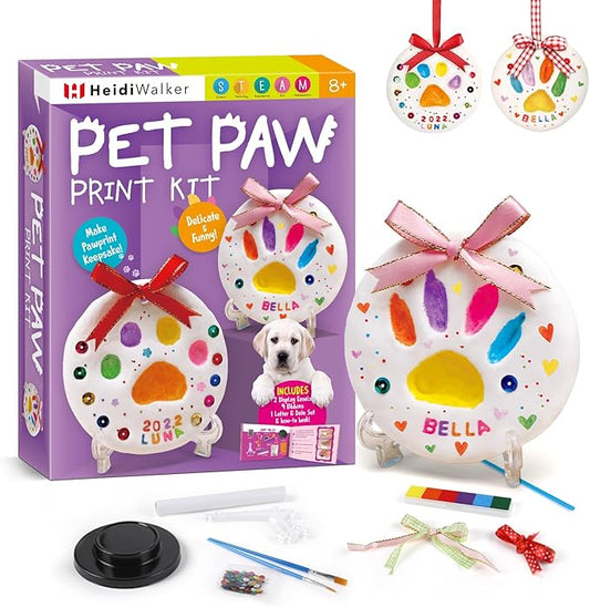Eggbox Pet Paw Print Impression Kits - Makes 2 Dog Pawprint Keepsake Kit, Inkless Paw Prints Kit for Dogs & Cats - New Puppy Gift, DIY Dog Paw Print, Personalized Gifts for Pet Lovers