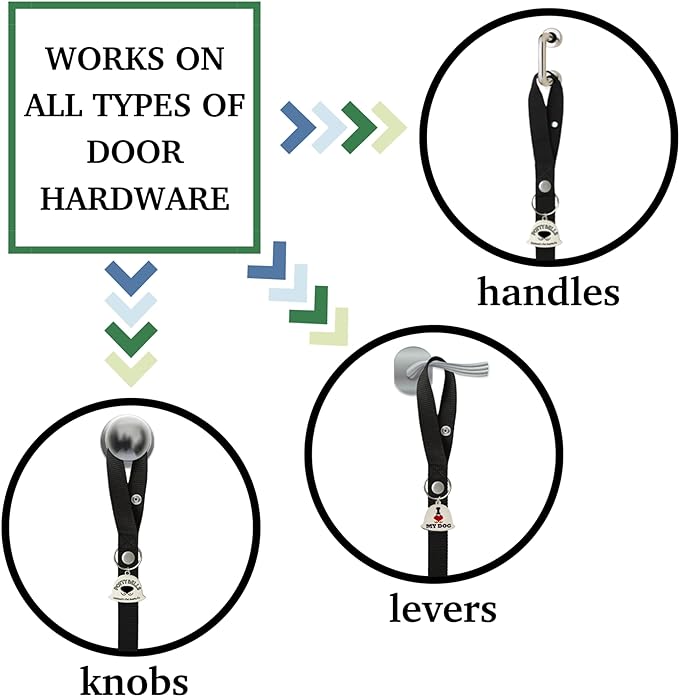 Caldwell's Pet Supply Co. Dog Potty Bells, Dog Door Bell, Bells To Go Outside, Potty Training Bell, Dogs Doorbell, Dogs Potty Doorbell, Ring To Go Pee, All Breed Puppy Training Tool - White (Set of 2)