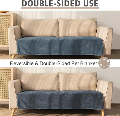 Ameritex Pet Bed Blanket Reversible 100% Waterproof Velvet Super Soft for Sofa and Bed