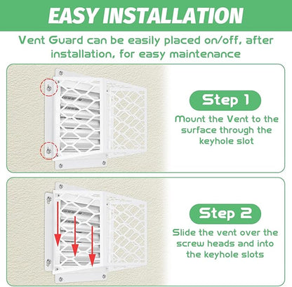 Acrux7 Dryer Vent Bird Guard, 7"x7"x5" Rust Proof Steel Outdoor Dryer Vent Cage for 3" to 4" Vents Cover Bathroom Exhaust Fan Ventilation Cover (White)