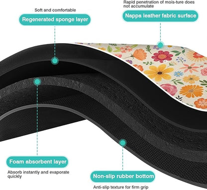 Pet Feeding Mat for Floors Waterproof Dog Mat for Food and Water Absorbent Quick Dry Non Slip mat for Cat Bowls