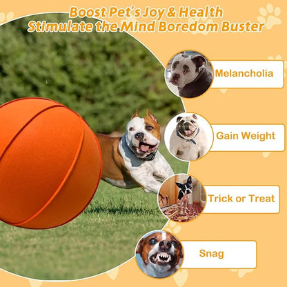 Herding Ball for Dogs, Dual Layered Herding Dog Ball Set for Australian Shepherd, Cattle, Collie, for Dog, Agility Equipment- Free Training Book (Orange, 18 inch)