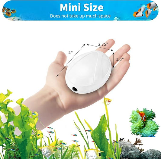 AQUANEAT Aquarium Air Pump for 20-210 Gallon Tank, Fish Air Bubbler, Hydroponic Oxygen Aerator with Stones, Airline Tubing, Check Valves