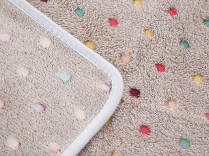 Luciphia 1 Pack 3 Blankets Super Soft Cute Dot Pattern Pet Blanket Flannel Throw for Dog Puppy Cat Large(41x31), Brown
