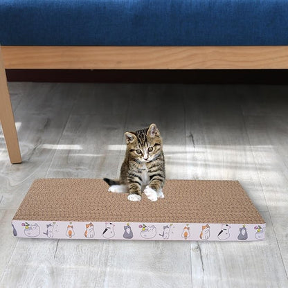 8 Packs cat Scratch pad Toys Reversible cat Scratching Post Cardboard cat scratchers for Indoor Cats Sleep Play and Grind Claws