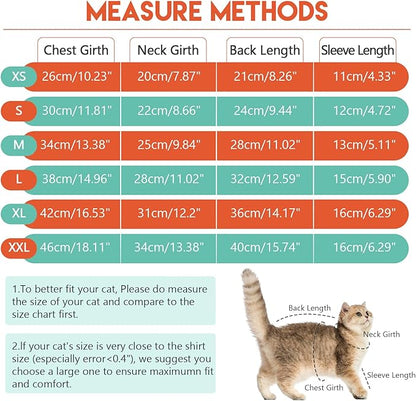 Sticky Cat Clothes Stretchy, Sphynx Hairless Sweater & Pajamas for Cats only, Soft Cat Onesie for Cats After Surgery Female Male & Hair Loss Prevention, Orange 2XL
