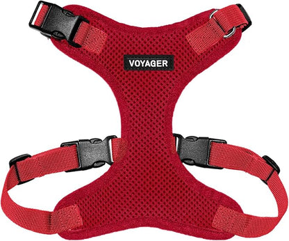 Voyager Step-in Pet Harness - All Weather Mesh, Adjustable Step in Harness for Cats and Dogs by Best Pet Supplies - Red, XS