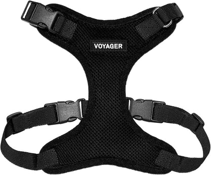 Voyager Step-in Pet Harness - All Weather Mesh, Adjustable Step in Harness for Cats and Dogs by Best Pet Supplies - Black, S