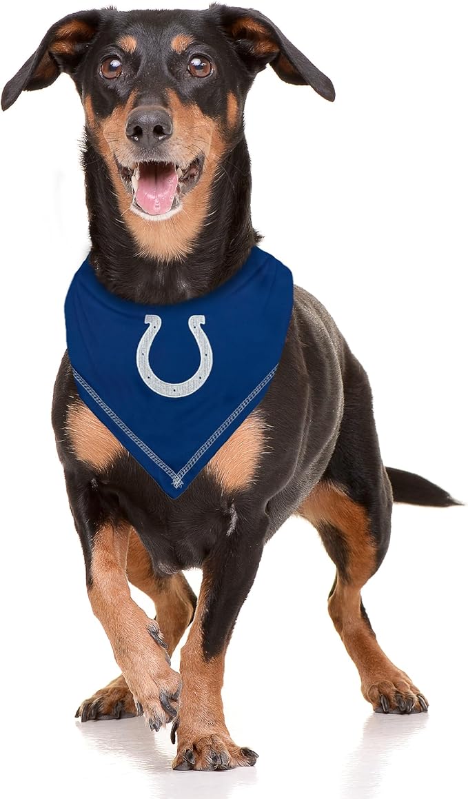 Pets First NFL Indianapolis Colts TIE Bandana, Small/Medium. Dog Bandana Scarf Bib for Pet Cat Dog. The Ultimate Game-Day, Party Bandana