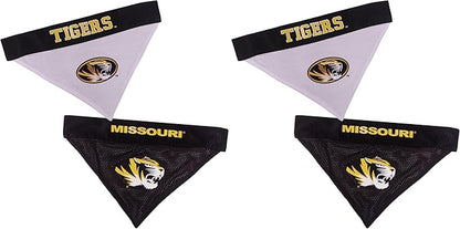 Pets First Collegiate Pet Accessories, Reversible Bandana, Missouri Tigers, Large/X-Large (Pack of 2)