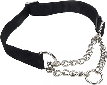 Coastal Pet - Check-Choke - Adjustable Check Training Collar for Dogs, Black, 3/4" x 14"-20"