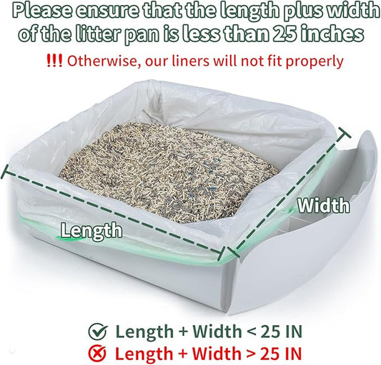 ANWA 40 Count Cat Litter Box Liners for Automatic Cat Litter Box and Litter Box Robot 4/5, Heavy-Duty, Extra Thick