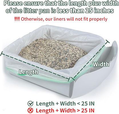 ANWA 120 Count Cat Litter Box Liners for Automatic Cat Litter Box and Litter Box Robot 4/5, Heavy-Duty, Extra Thick, Economy Bulk Pack