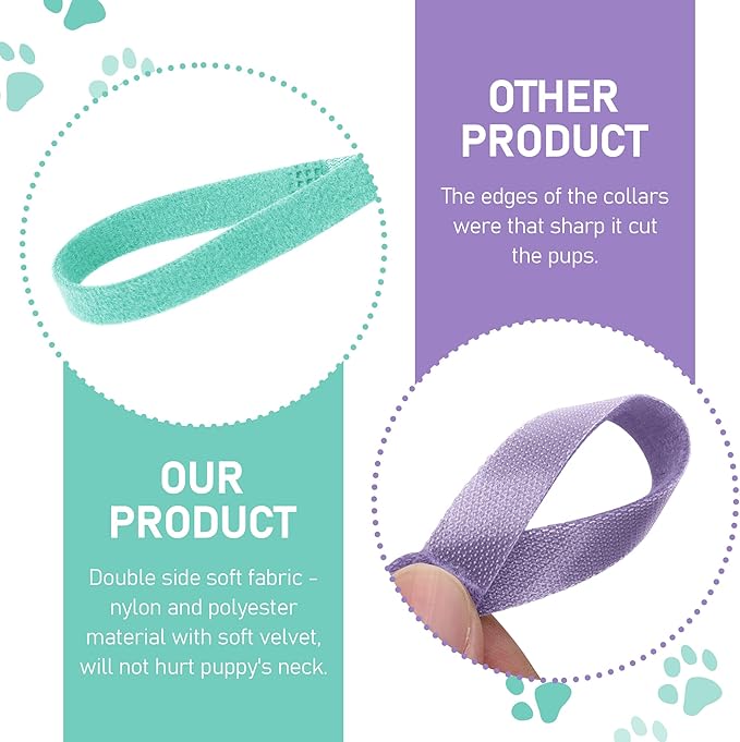 GAMUDA 15Pcs Newborn Puppy Collars, Super Soft Nylon Adjustable Whelping ID Bands, Assorted Colors Litter Identification Set with 6 Record Keeping Charts
