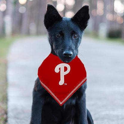 Pets First MLB Philadelphia Phillies TIE Bandana, Large/X-Large. Dog Bandana Scarf Bib for Pet Cat Dog. The Ultimate Game-Day, Party Bandanna, Birthday Event