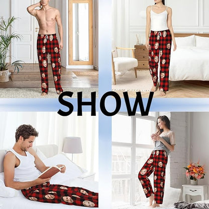 Custom Pajama Pants with Face customized PJ Pants Christmas Valentine gifts for Men Women