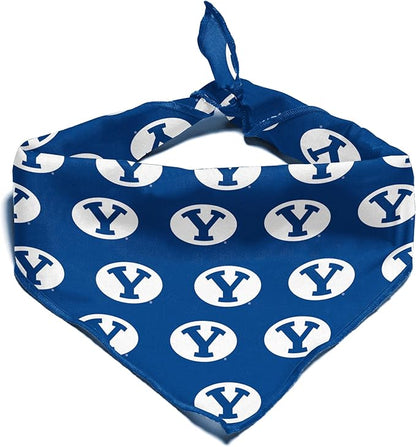BYU Cougars Officially Licensed Bandana for Dogs and Cats | Fits Pets Great Gift Idea | Easy-to-Tie (Small, 13")