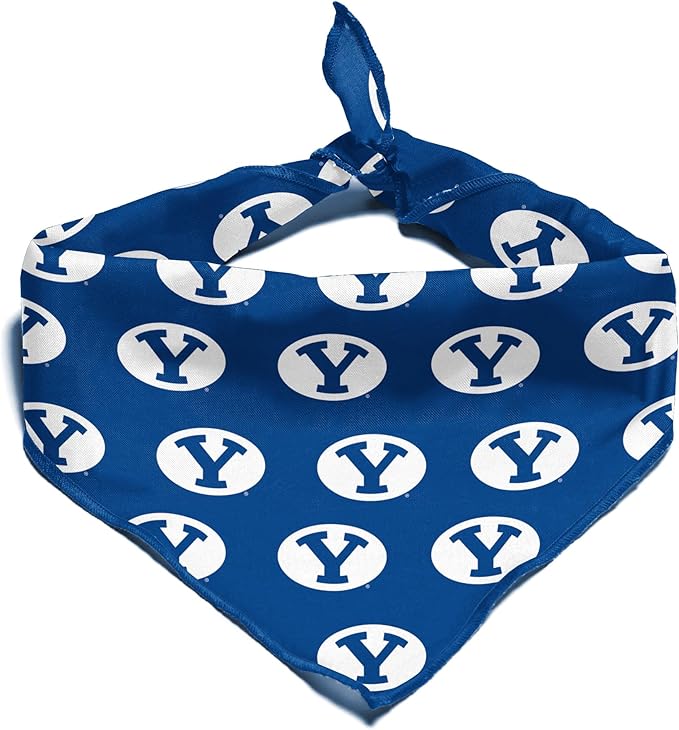 BYU Cougars Officially Licensed Bandana for Dogs and Cats | Fits Pets Great Gift Idea | Easy-to-Tie (Large, 28")