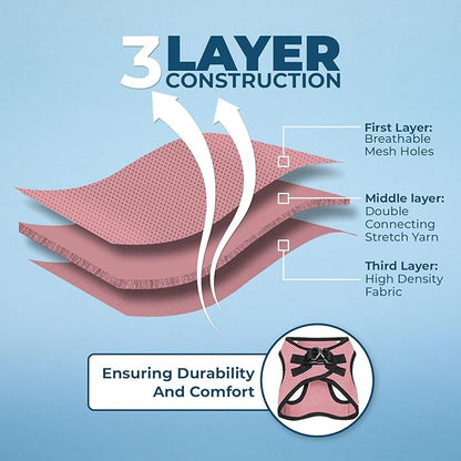 Best Pet Supplies - All Weather Mesh / Plush, Reflective, No Pull Harness for Small, Medium Dogs, Cats - Secure with Hook & Loop Fastener, Buckle, Double D-Rings - Pink/Black Trim, S