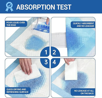 Bed Pads Disposable 40"X60" Super Absorbent Pee Pads, Oversized Underpads for Adults, Elderly, Pets [150x200CM, 15pcs]