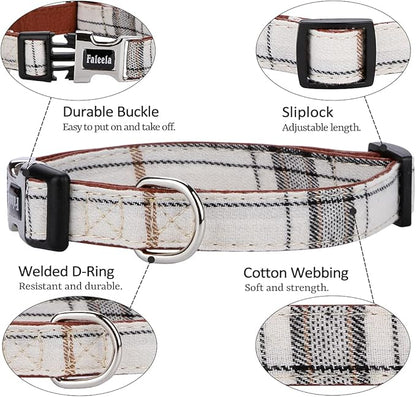 Faleela Soft &Comfy Bowtie Dog Collar,Detachable and Adjustable Bow Tie Collar,for Small Medium Large Pet (S, Beige)