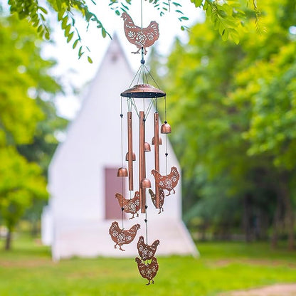 Chicken Wind Chimes for Outside,Chicken Gifts for Women/Men/Sympathy/Memorial Gifts/Birthday Festival Metal windchimes Outdoors/Indoors,Patio,Garden Decor,Home,Yard