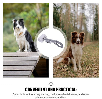 Toyvian Heavy Duty Pooper Scooper for Large Dogs with Long Handle Portable Dog Poop Picker Waste Scoop Tool for Outdoor Pet Cleanup Gray