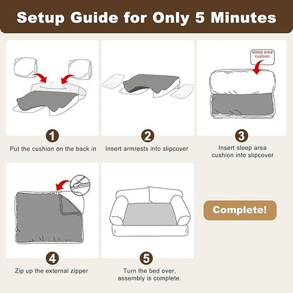 Large Cat Beds for Indoor Cats, Dog Couch Bed, Cute Cat Couch Sofas for Less 20lbs Kitten Puppy, Small Dog Sofas & Chairs with Removable Washable Cover, Soft Warm Pet Furniture, Pale Gray