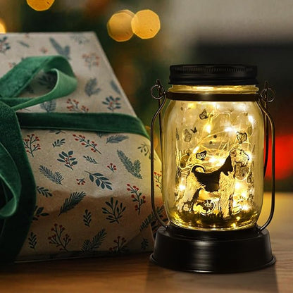 Kerry Blue Terrier Gifts for Women/Men, Pet Solar Lanterns Kerry Blue Terrier Dog Lovers Lantern Pet Loss Dog Memorial Lights Solar Garden Decoration for Yard,Patio,Backyard,Torches Lights Home Decor