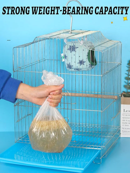 Disposable Bird Cage Liners - Clear Plastic Parakeet Liner Bags - 100 Pcs Universal Film for Finches, Canaries, Cockatiels