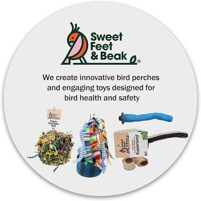 3” Super Shredder Ball Bird Toy - Fun Foraging Toys for Birds w/ Colorful Paper & Wooden Treasures - Easy to Hang Shredding Toys for Birds - Bird Shredding Toys for Cockatiels, Parrots & More