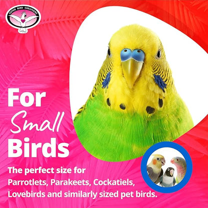 Super Bird Creations SB188 Balsa Candy Cane Bird Toy, Small Bird Size, 8" x 4"