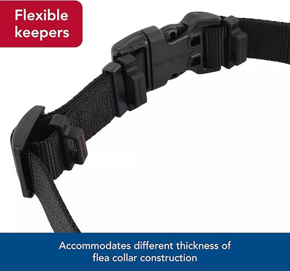 Coastal Pet SecureAway Collar Protector for Flea Collars - Adjustable pet Accessory - Protective Flea Collar for Dogs & Puppy - Multi Bones, 5/8" x 8-12"