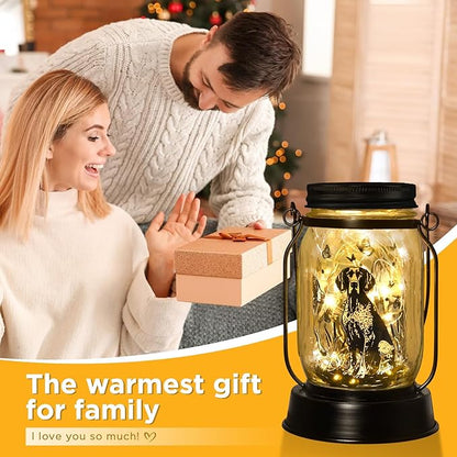German Shorthaired Pointer Gifts for Women/Men, Pet Solar Lanterns German Shorthaired Pointer Lover Lantern Pet Loss Dog Memorial Lights Solar Garden Decoration for Yard,Patio,Torches Light Home Decor