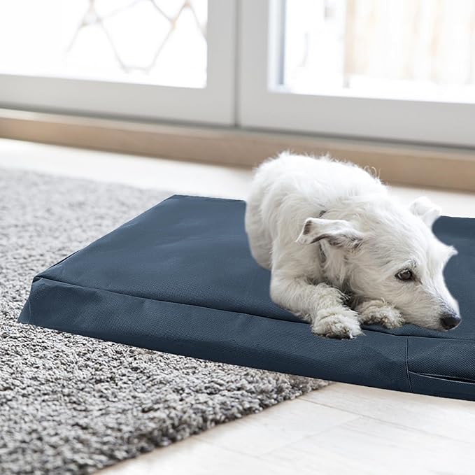 Waterproof Dog Bed Cover Replacement for 36 Inch Wire Crates, Heavy Duty Oxford Fabric Pet Bed Sleeve with Zipper, Washable & Durable Mattress Protector for Puppy,34" L x 22" W x 3.5" H(Cover Only)