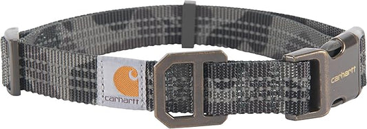 Carhartt Dog Collar, Fully Adjustable Webbing Collars for Dogs, Reflective Stitching for Visibility, Tarmac Duck Camo, Medium