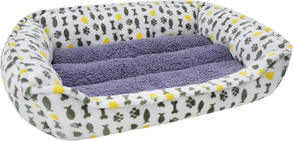 Dog Sofa Bed, Anti-Anxiety Bed for Dog, Rectangle Washable Bed with Grey Mattress, Large …