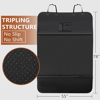 Universal Cargo Liner for SUV – Waterproof Dog Trunk Mat, Non-Slip Back Seat Protector, Car Bed Cover, Pet Barrier, Rear Liner Accessories for Trucks & Sedans, Universal Fit Trunk Cover
