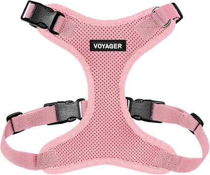 Voyager Step-in Pet Harness - All Weather Mesh, Adjustable Step in Harness for Cats and Dogs by Best Pet Supplies - Pink, L