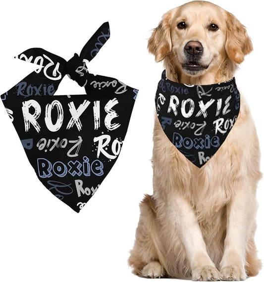 Custom Pet Scarf Personalized Dog Bandana with Name Personalized Add Your Text Bibs Triangle Head Scarfs Gift for Small Medium Large Dogs Cats Baby Puppy Pets Accessories