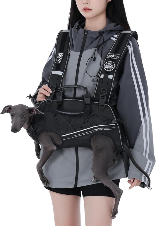 Dog Lift Harness for Small Dogs,Dog Backpack Carrier,Adjustable Padded Breathable Straps for Dogs, Disabled, Joint Injuries, Arthritis,XL(24-35LBS)