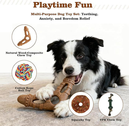 Puppy Supplies Starter Kit – Puppy Essentials and Dog Stuff Set for Small Dogs, Includes Bowls, Toys, Toothbrush, Treat Pouch and More, Welcome Home Gifts for Your New Puppies - Black
