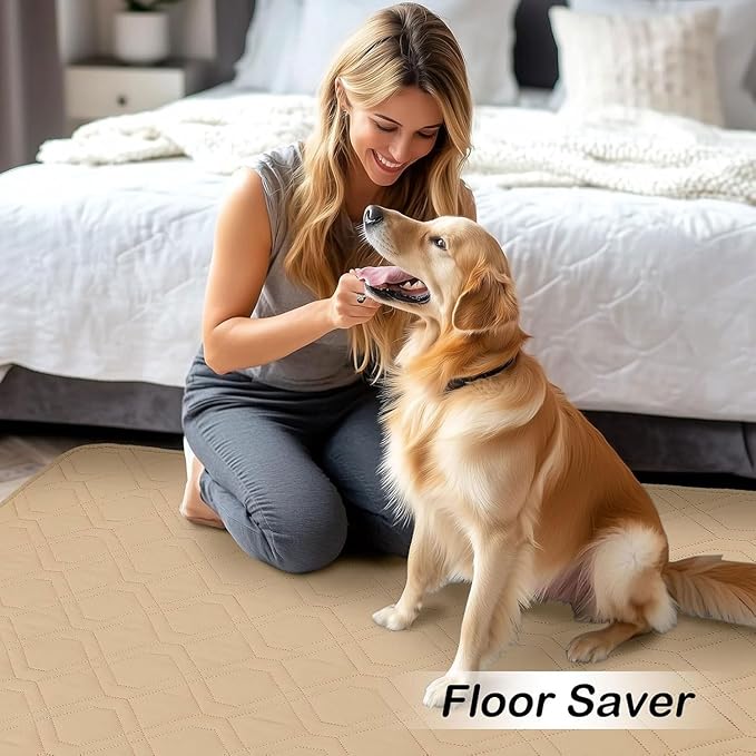 hyha Waterproof Dog Bed Blanket, Soft Pet Blankets, Waterproof Couch Cover for Dogs, Reversible Sofa Covers Washable for Furniture (40x70 Inch, Camel/Beige)