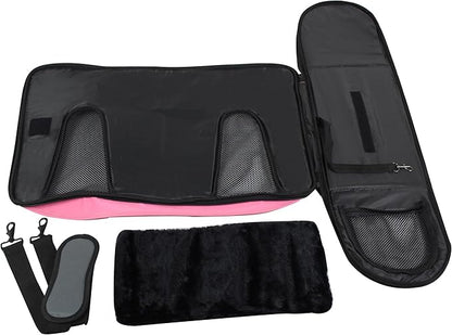EliteField Deluxe Soft Pet Carrier (3 Year Warranty, Airline Approved), Multiple Sizes and Colors Available (18" L x 10" W x 11" H, Pink+Gray)