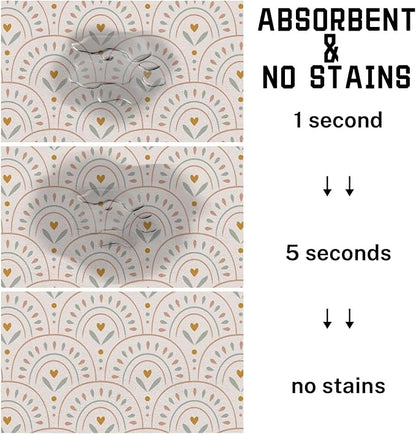Absorbent Pet Dog Bowl Mat for Food and Water, Pet Cat Food Feeding Mat with Non Slip Rubber Backing, Dog Food Mats for Floors Waterproof, 12"x20"
