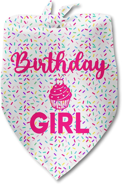 Dog Birthday Bandana Birthday Girl Pet Scarf Bibs Accessories Party Supplies for Dog Lover Small Medium Puppy Bandanas Girl